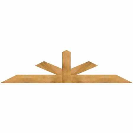 Ekena Millwork Saratoga Rough Sawn Timber Gable Bracket, Western Red Cedar, 96"W x 24"H x 2"D x 6"F, 6/12 Pitch GBW096X24X0206SAR00RWR